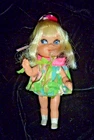 VTG 1968 MATTEL ADORABLE SKEDIDDLE KIDDLE DOLL-POSIES N PINK OUTFIT-HIGH COLOR