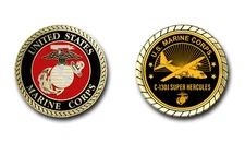 US Marine Corps C-130J Super Hercules Aircraft Challenge Coin