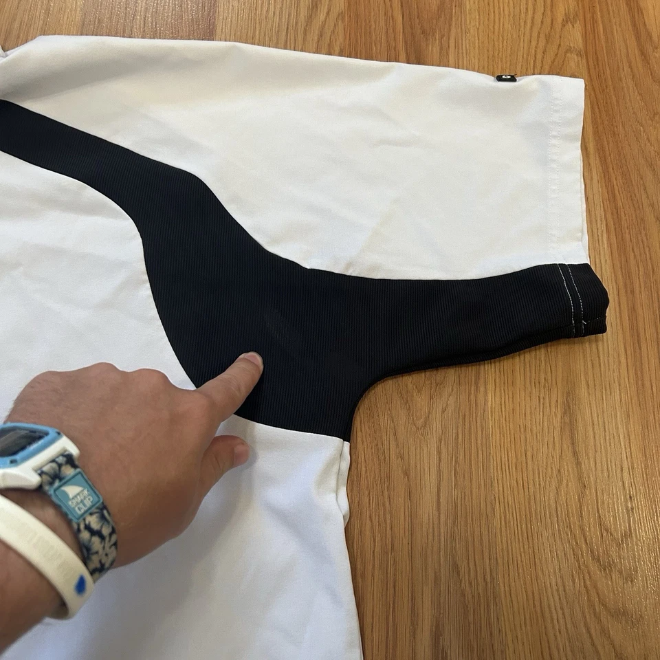 Evoshield Pullover Shirt Mens Large White Black Quarter Zip Raglan Athletic Tee - Image 4 of 4