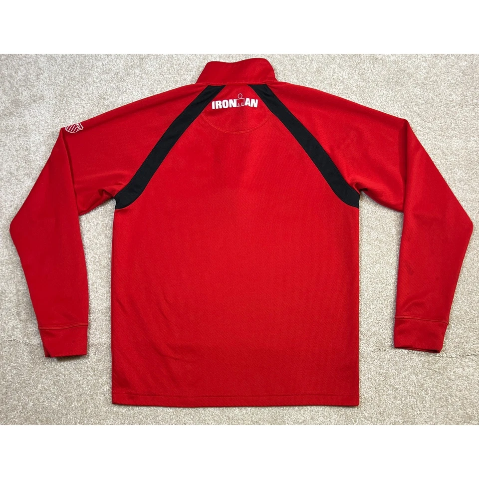 KSwiss Ironman Red Half Zip Long Sleeve Athletic Pullover Shirt Size S *Read - Image 3 of 4