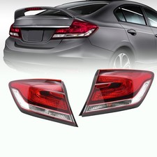 Pair LED Tail Light for 2013-2015 Honda Civic Sedan