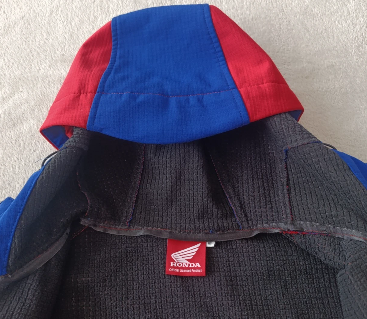 Honda Racing HRC Motul Motorsport mens Red Blue Softshell Hooded Jacket size M image 9