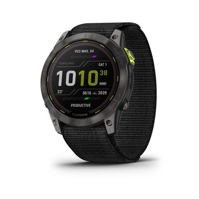 Enduro 2 schwarzem UltraFit Nylonarmband 1.4'' 280 x 280 Saphirglas Smartwatch