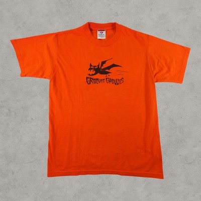 Vintage Groovie Ghoulies Shirt Men Medium Orange Y2K Band Tee Pop Punk Emo 2000s