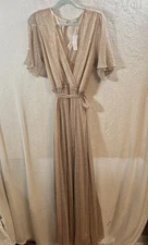 Baltic Born Maxi Dress Women’s Size XXXL Grace Champagne Sparkle Gown NEW