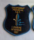 A pair of 1987 Quebec Provisional indoor rifle shooting patches F.Q.T one error? — photo 2