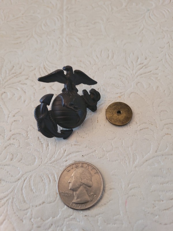 Vintage WW2 USMC BRIT-MADE  Cap Device Eagle Globe Anchor HM JR GAUNT LONDON!