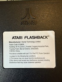 TESTED Atari Flashback Classic Game Console & Power Cord 2 Wired Controllers