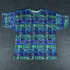 Vintage Hobie Shirt Men's Extra Large Blue Surf USA Made Single Stitch AOP 90s