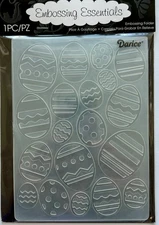 🐰darice EASTER EGG Embossing Folder SPRING eggs flower background border