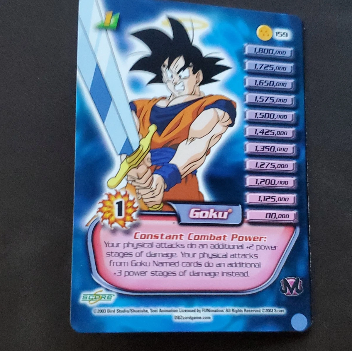Dragon Ball Z TCG Score Entertainment Ultra Rare Individual