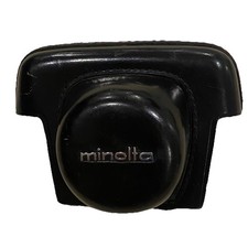 Minolta Autopak 700 Camera 35mm Film Rokkor Lens With Leather Case UNTESTED