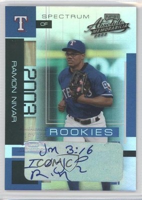 2003 Playoff Absolute Memorabilia Rookies 12/100 Ramon Nivar Rookie Auto RC 7pv