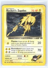 Rocket's Zapdos Holo Rare Gym Challenge 015/132 Unlimited Holo HP/DM