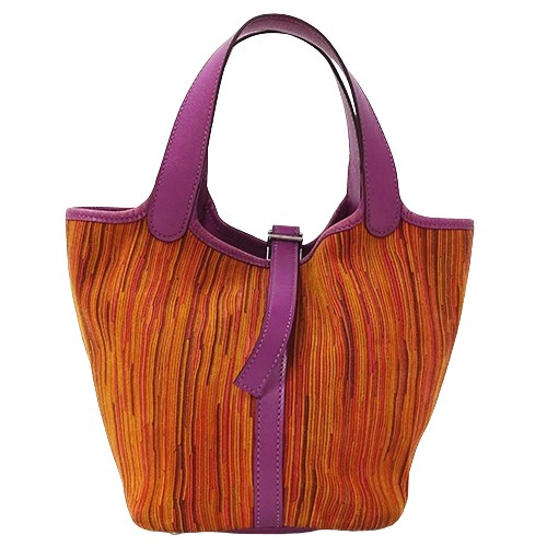 Hermes Picotin PM Vibrato Cyclamen Purple Orange H Engraved Handbag 520310
