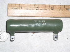 50W 50 W WATT POWER RESISTOR DUMMY TEST LOAD 25 OHM CERAMIC WIREWOUND WIRE WOUND