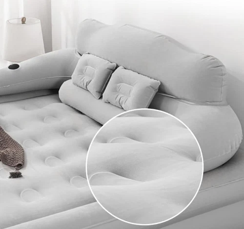 Inflatable High Raised Double Air Bed Mattress King Size with Pump & Pillow Set - Picture 4 of 12