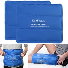 2PCS Large Gel Ice Pack Hot Cold Therapy Reusable for Back Leg Pain Relief Gift
