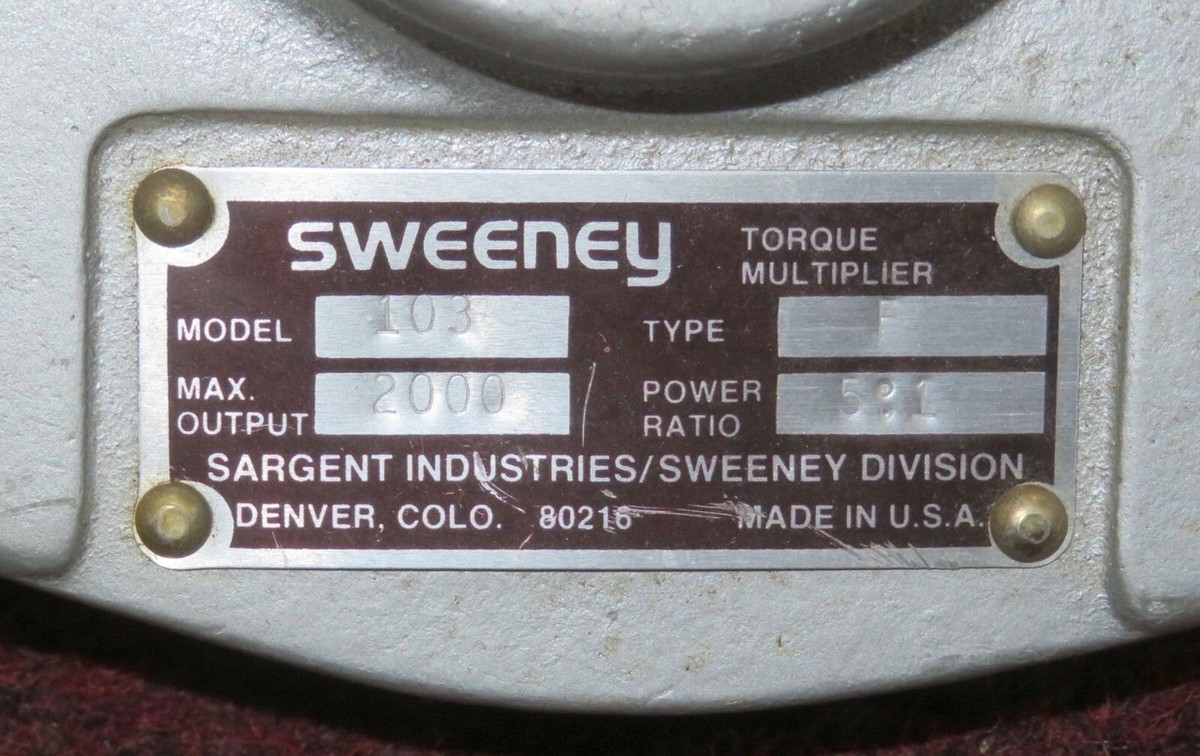 Sweeney マルチプライヤー TORQUE Sweeney Aerospace Torque Multipliers | Enerpac