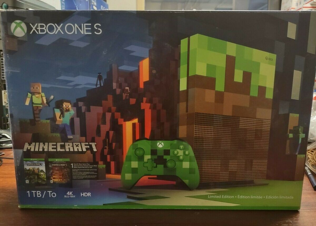 Microsoft Xbox One S 1tb Gaming Console Minecraft Edition With