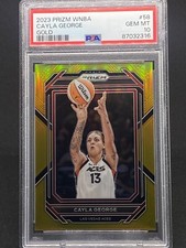 Cayla George 2023 Panini Prizm WNBA Gold Prizm /10 PSA 10 Gem Mint Pop 1