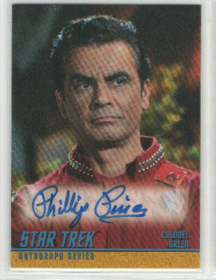 STAR TREK THE ORIGINAL SERIES SEASON 3 A83 PHILLIP PINE COLONEL GREEN AUTOGRAPH
