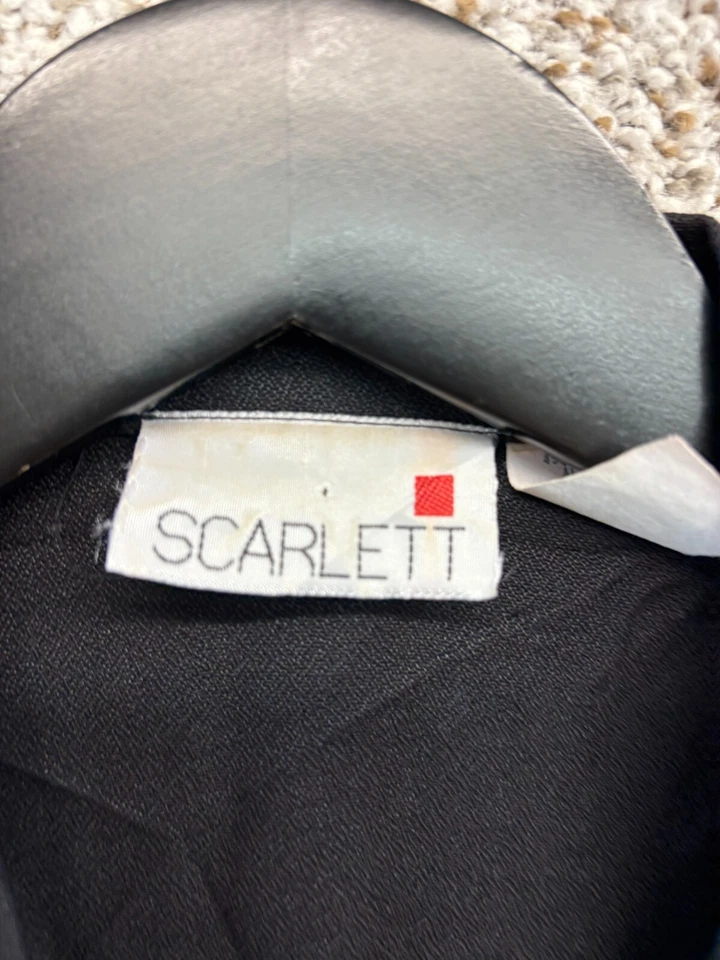 Vintage Scarlett Cropped Blazer Button Down Green/Black/White Collared Jacket - Image 2 of 4