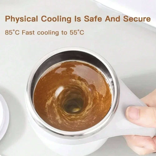 Automatic Magnetic Self Mixing Stainless Steel Cofee Rechargable Mug Stirring - Picture 5 of 21