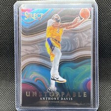 2021-22 Panini Select Anthony Davis Unstoppable Silver Prizm SP Lakers