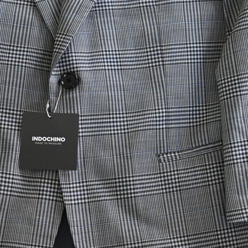 NEW Indochino Bespoke 40S Gray Glenn Check 100% Wool Blazer Sport Coat Jacket - Picture 15 of 24