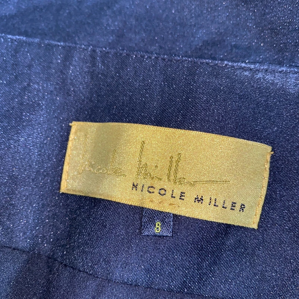 Falda lápiz corta negra arrugada Nicole Miller Gold Label US8 ($235) Foto 4 de 4