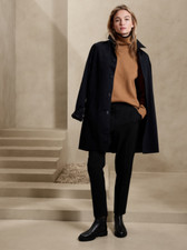 Banana Republic High Rise Hayden Tapered Ankle Pants Black Size 2 NWT RT 100