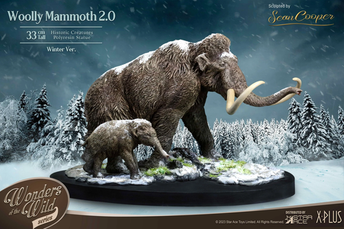 Star ace Wonders De The Wild Woolly Mammoth 2.0 Avec Bébé Mammoth Hiver Version - Photo 2 sur 8