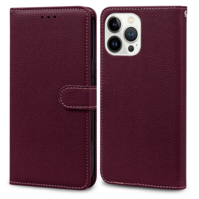Leather Magnetic Flip Stand Book Wallet Case Cover For iPhone 15 13 12 11 XR 8 7
