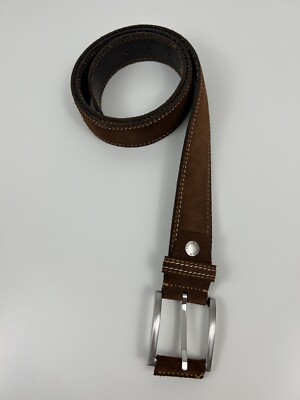 GP & Max 4246 Light Brown Real Leather Suede Belt 115/130 Made In Italy EUC