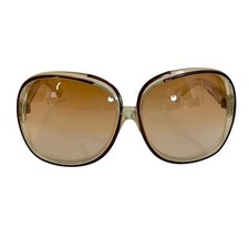 VINTAGE 1970 France Women Sunglasses Shades Eyewear Optical Oversize Brown Tint