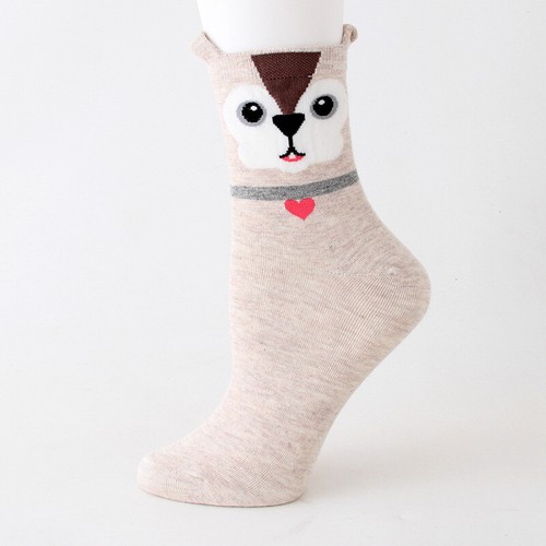 Women Cute 3D Cartoon Animal Cotton Socks Cat Dog Printed Casual Ankle-high Sock - Picture 7 of 9