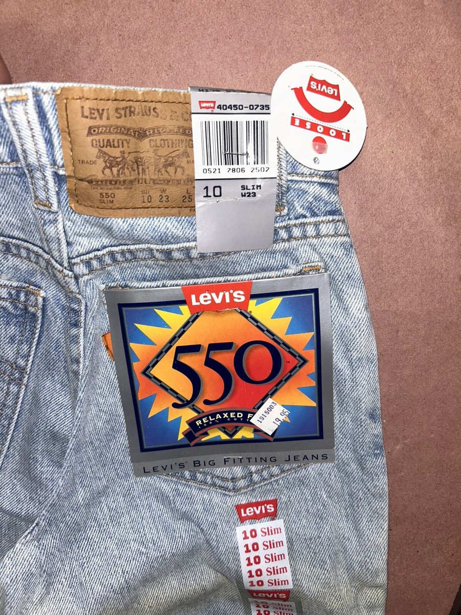 ビデオテープ Vintage 1990's Levis 550 Boys, Blue Jeans Deadstock NWT, Size 10