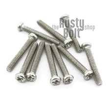 M1.2 x 8mm, Phillips Pan Head Screws, A2 304 18-8, Stainless Steel