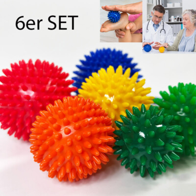 Igelball 6er Set, Massageball, Noppenball, Igelbälle