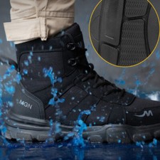 Mens Steel Toe Safety Boots Hiking Boots Military Tactical Combat Work Shoes 11