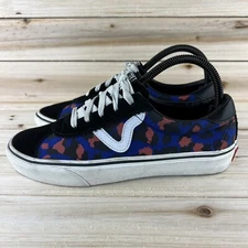 VANS Off The Wall Sport Leopard Skate Sneakers VN0A4BU6XNE Blue Black Mens 6.5