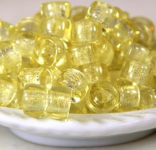 Rondell Pony, Crow Beads, 9mm, 3.5mm Hole, Jonquil Yellow, Czech, 20 Pcs, 113