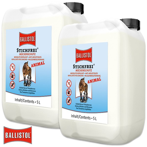 2X Ballistol Stichfrei Animal Bremsen Zecken Fliegen Pferde MüCkenschutz 5L-image