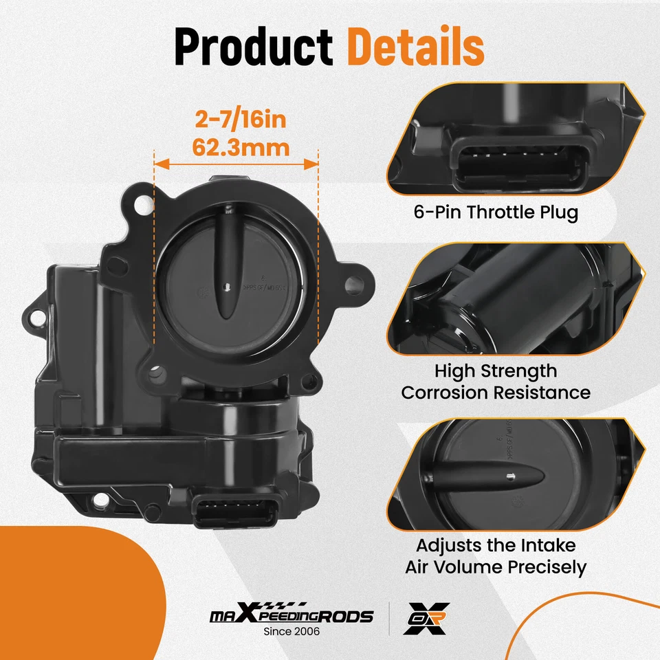 Throttle Body Assembly for Mini Cooper Countryman Paceman 1.6L 2007-2016 S20080 - Image 3 of 4