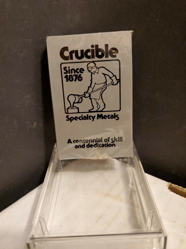 Sealed Crucible Specialty Metals Centennial 1876-1976 Redi Slip Playing Cards 