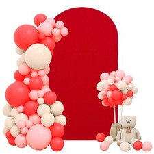 Wedding Arch Cover 6.6FT Stretchy Fitted Arch Cover Round Top Stand Covers Do...