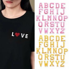 26PCS Letters Patches A-Z Alphabet Embroidered Appliques DIY Clothes Hats Bags