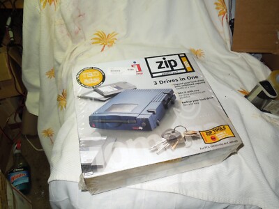 IOMEGA Zip 100 External Drive for PC Parallel Port #10012 -FACTORY SEALED