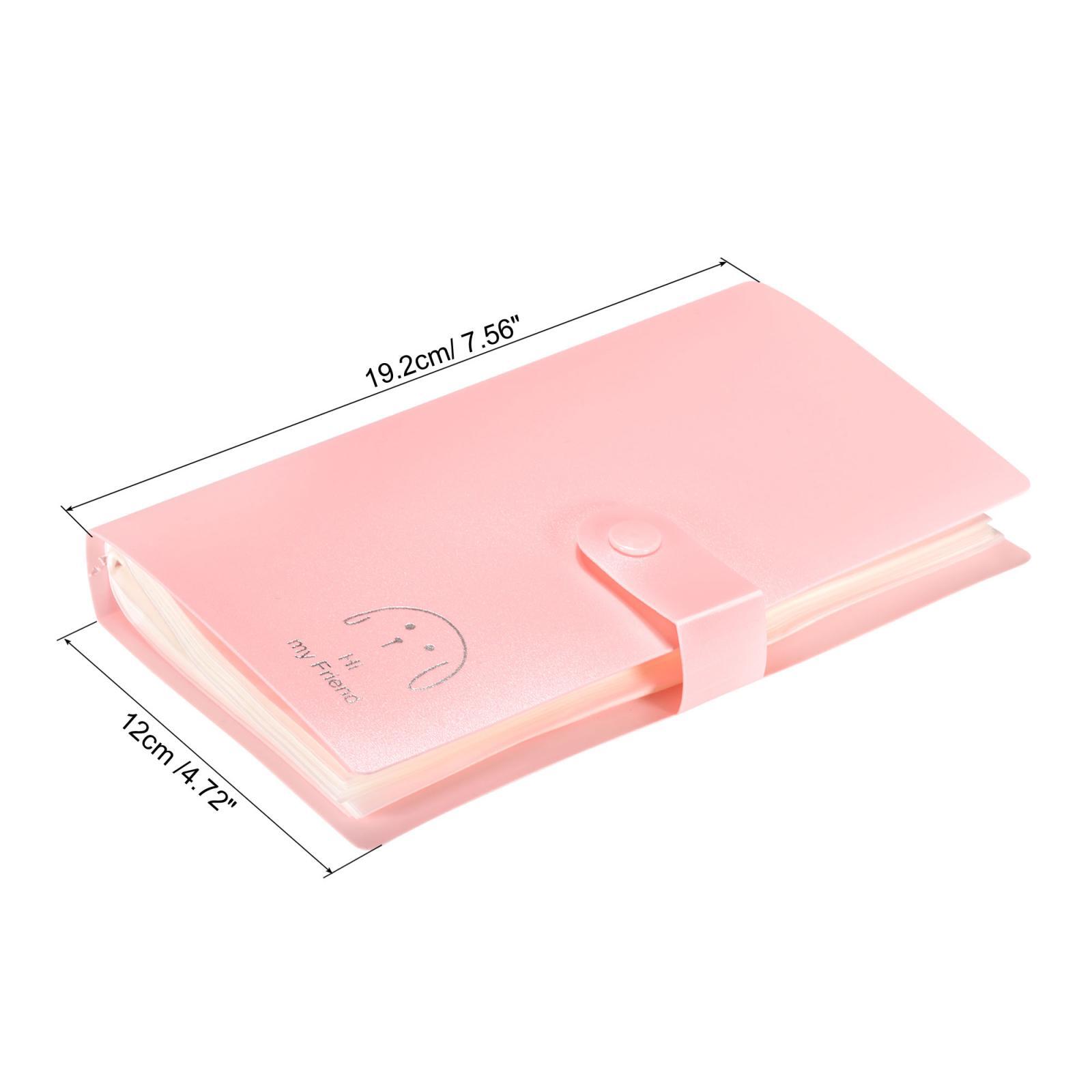 2Pcs Plastic Business Card Holder Portable Card Binder Book Card